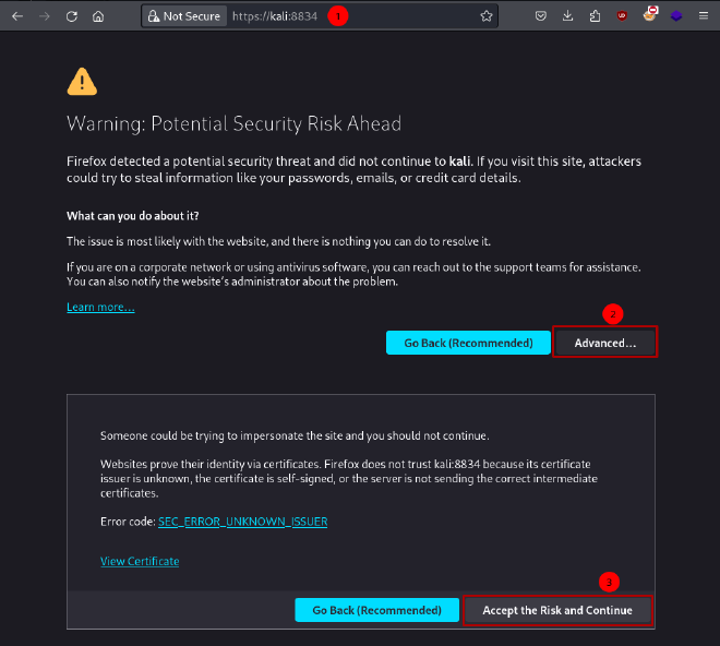 Nessus-Warning-browser