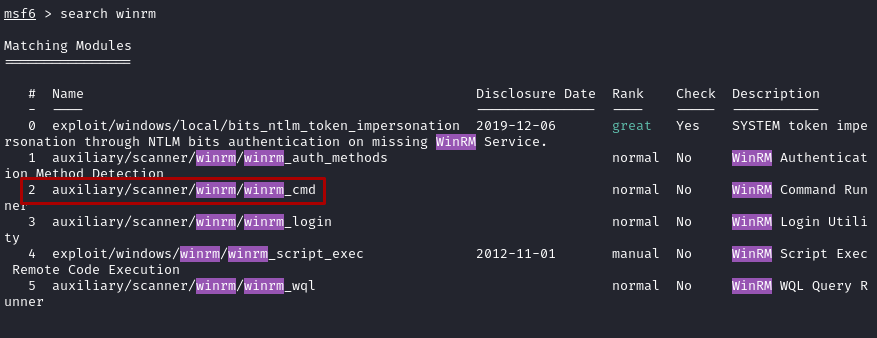MSF-WinRm