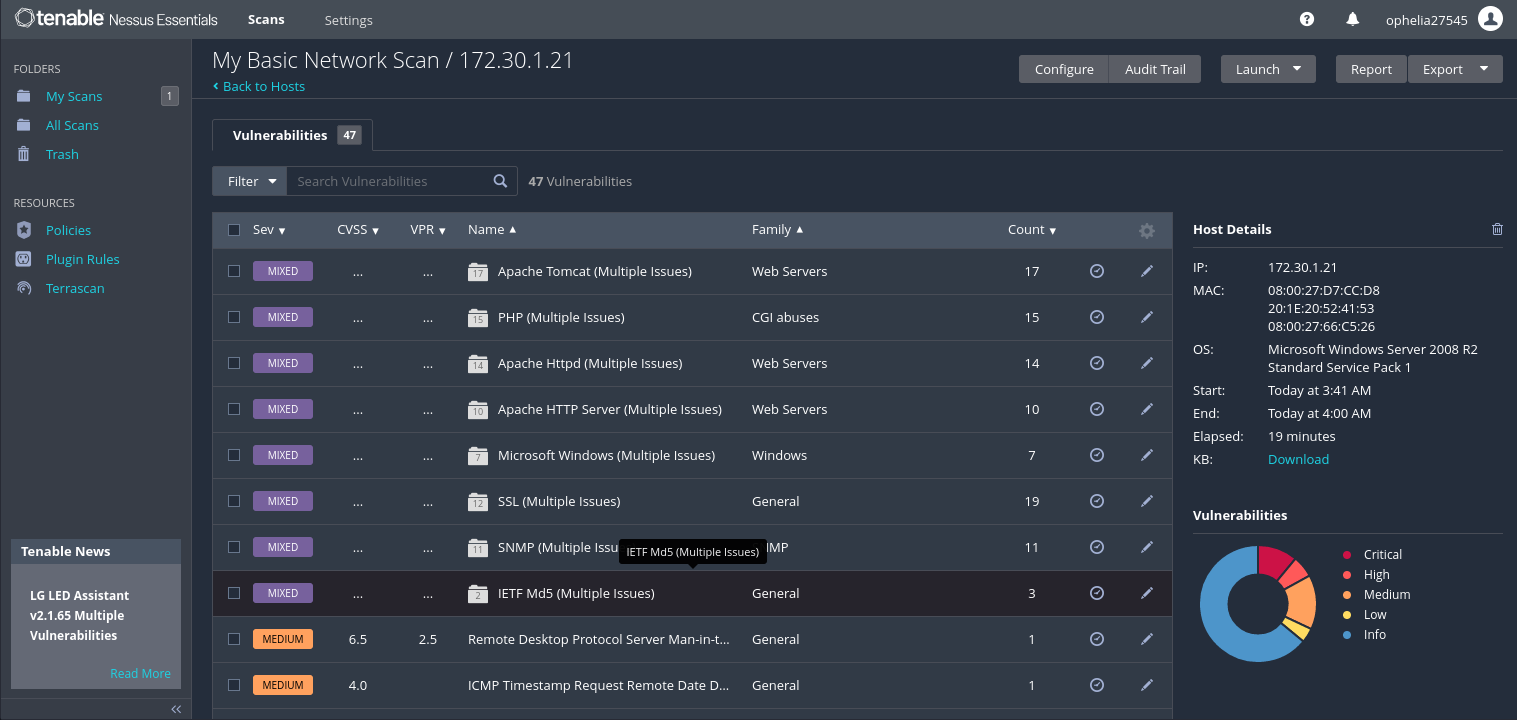 Nessus-basic-scan-folders