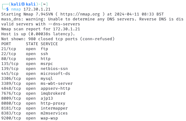 Nmap-network-discover-demo