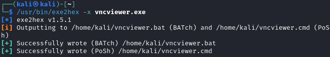Exe2hex-vncviewer